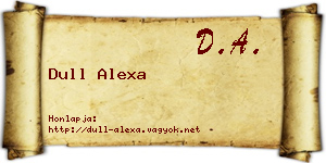 Dull Alexa névjegykártya
